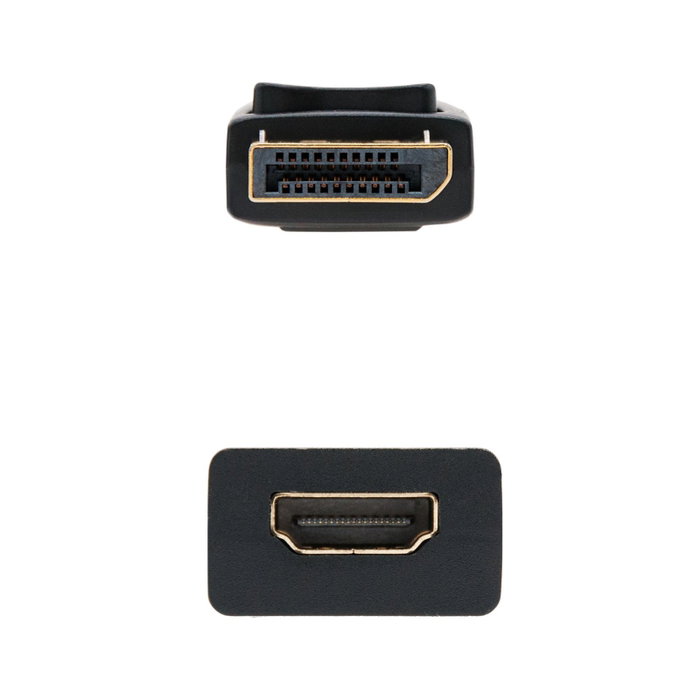 Nanocable Conversor DisplayPort Macho a HDMI Hembra 15 cm Negro